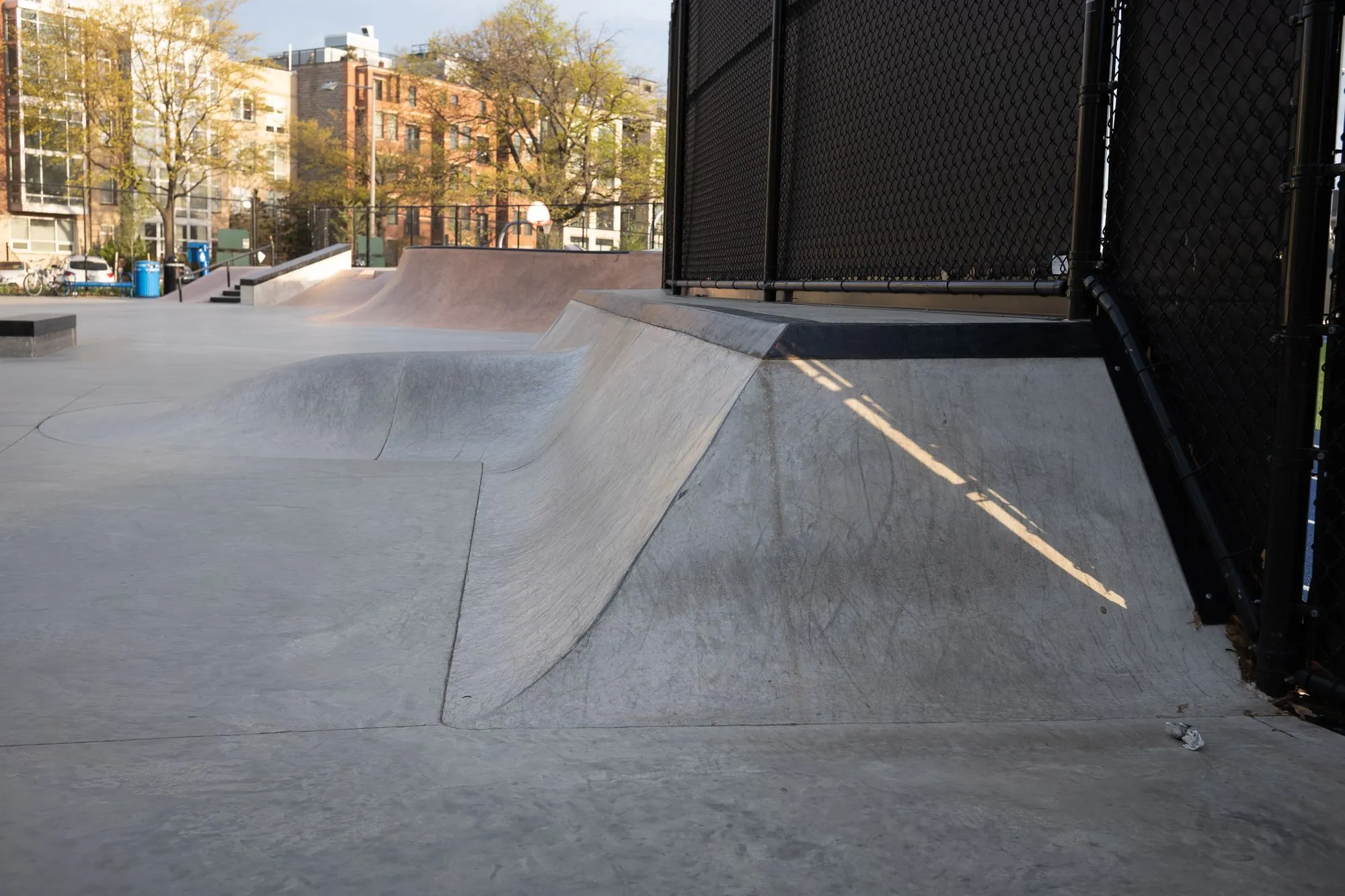Steep bank for wallie practice