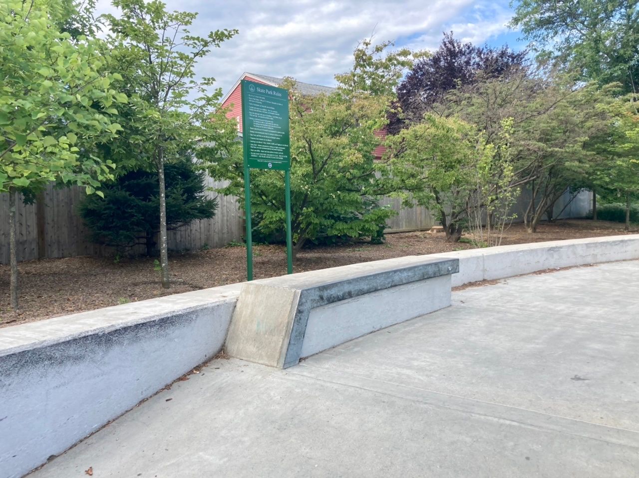 Angled skatepark bank