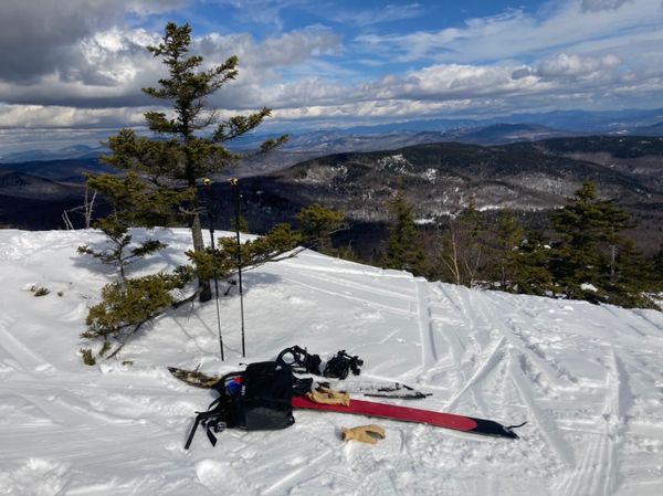 Snowfield at Firescrew Mountain in New Hampshire