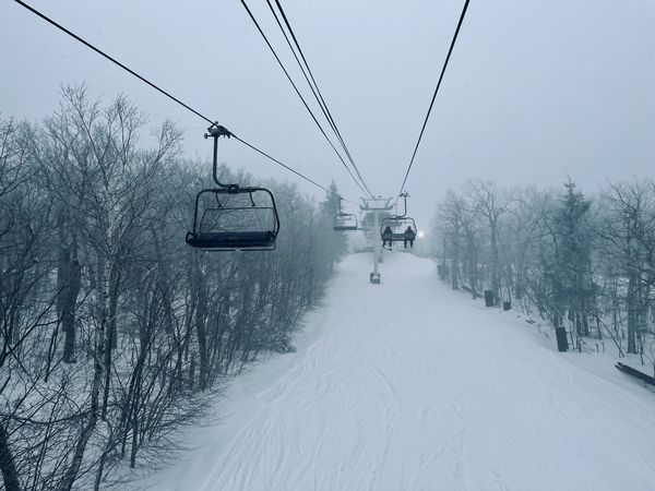 Wachusett summit as seen from Polar Express chairlift